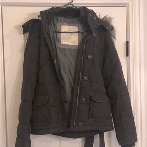Abercrombie & Fitch Brown Winter Coat